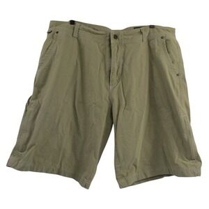 Kuhl Mens Vintage Patina Dye Cargo Shorts size 38R Tan Outdoor Hiking 11" Inseam